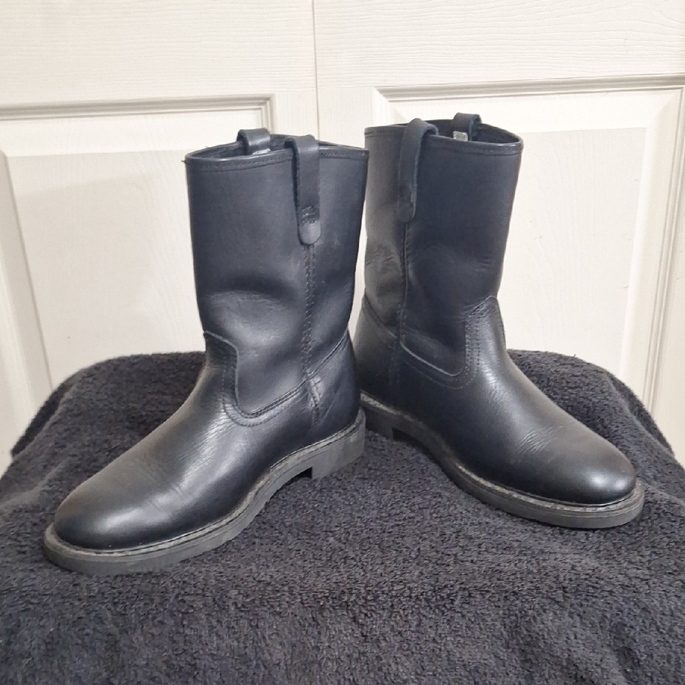Mason Black Leather Men's Boots - 10D